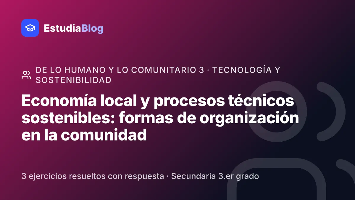 Portada de la clase «Economía local y procesos técnicos sostenibles: formas de organización en la comunidad» del curso de De lo humano y lo comunitario 3