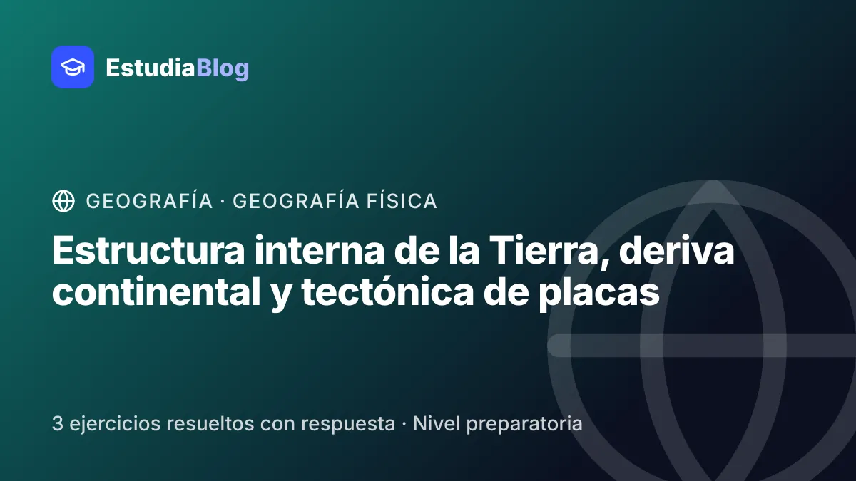 Portada de la clase «Estructura interna de la Tierra, deriva continental y tectónica de placas» del curso de Geografía