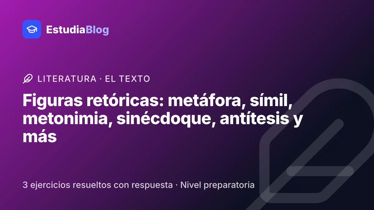 Portada de la clase «Figuras retóricas: metáfora, símil, metonimia, sinécdoque, antítesis y más» del curso de Literatura
