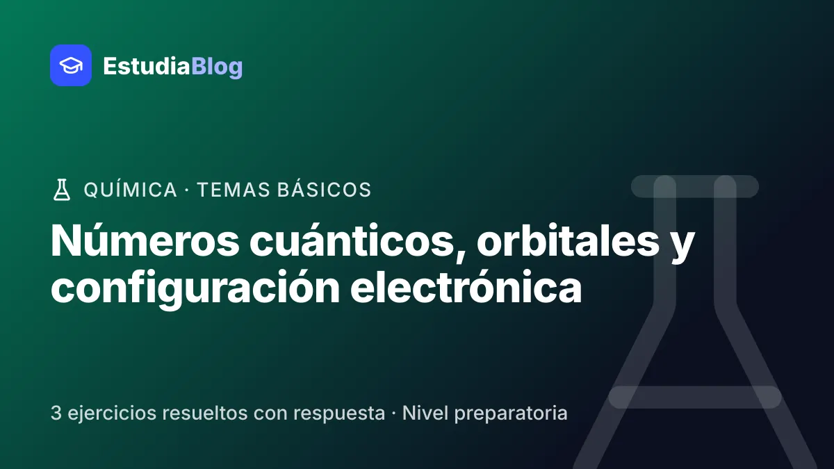 Portada de la clase «Números cuánticos, orbitales y configuración electrónica» del curso de Química