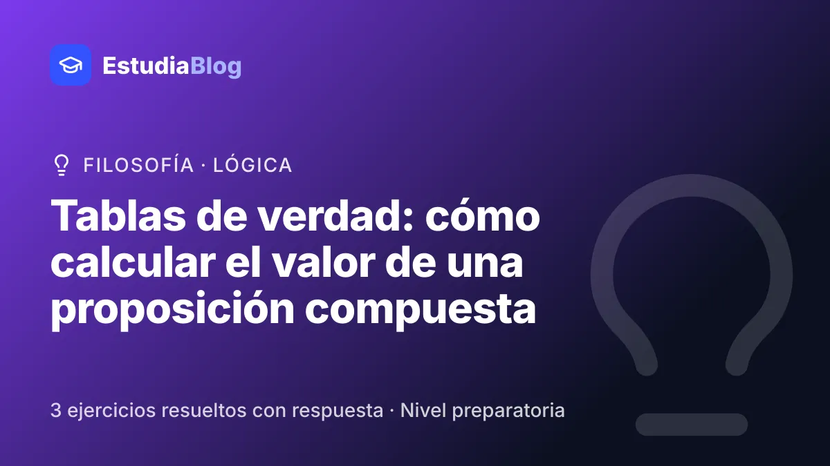 Portada de la clase «Tablas de verdad: cómo calcular el valor de una proposición compuesta» del curso de Filosofía