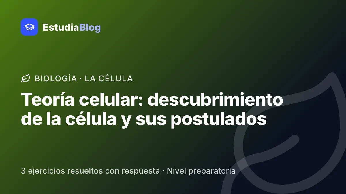 Portada de la clase «Teoría celular: descubrimiento de la célula y sus postulados» del curso de Biología