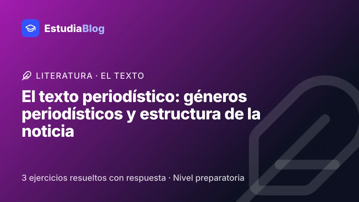 Portada de la clase «El texto periodístico: géneros periodísticos y estructura de la noticia» del curso de Literatura